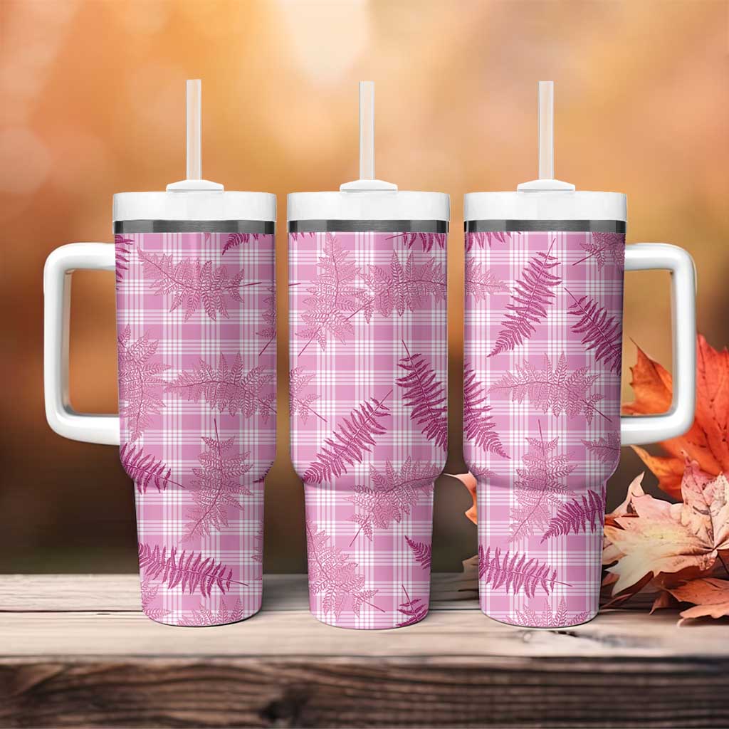 Purple Palaka Hawaii Palapalai Tumbler With Handle Hawaiian Fern LT14 - Polynesian Pride