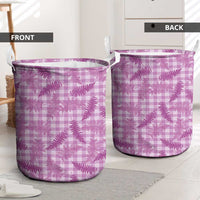 Pink Palaka Hawaii Palapalai Laundry Basket Hawaiian Fern LT14 - Polynesian Pride