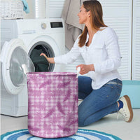 Pink Palaka Hawaii Palapalai Laundry Basket Hawaiian Fern LT14 - Polynesian Pride