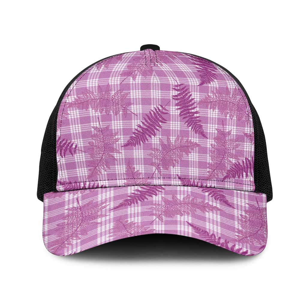 Pink Palaka Hawaii Palapalai Baseball Net Cap Hawaiian Fern LT14 One Size Black Pink - Polynesian Pride