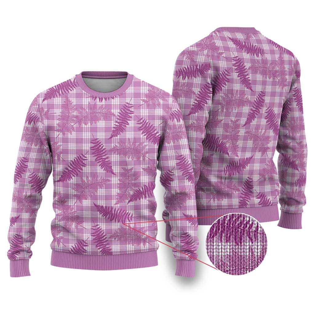 Pink Palaka Hawaii Palapalai Ugly Christmas Sweater Hawaiian Fern LT14 Pink - Polynesian Pride