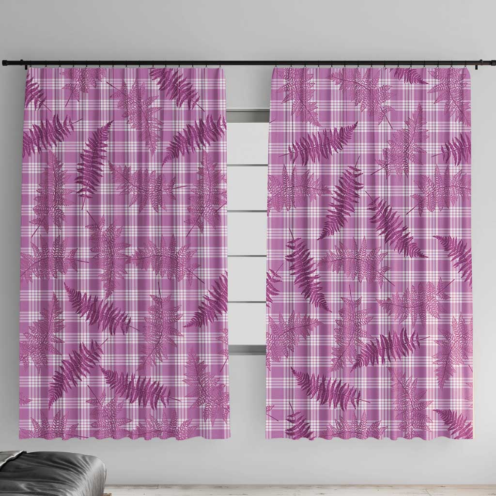 Pink Palaka Hawaii Palapalai Window Curtain Hawaiian Fern LT14 With Hooks Pink - Polynesian Pride