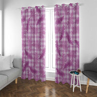 Pink Palaka Hawaii Palapalai Window Curtain Hawaiian Fern LT14 With Grommets Pink - Polynesian Pride