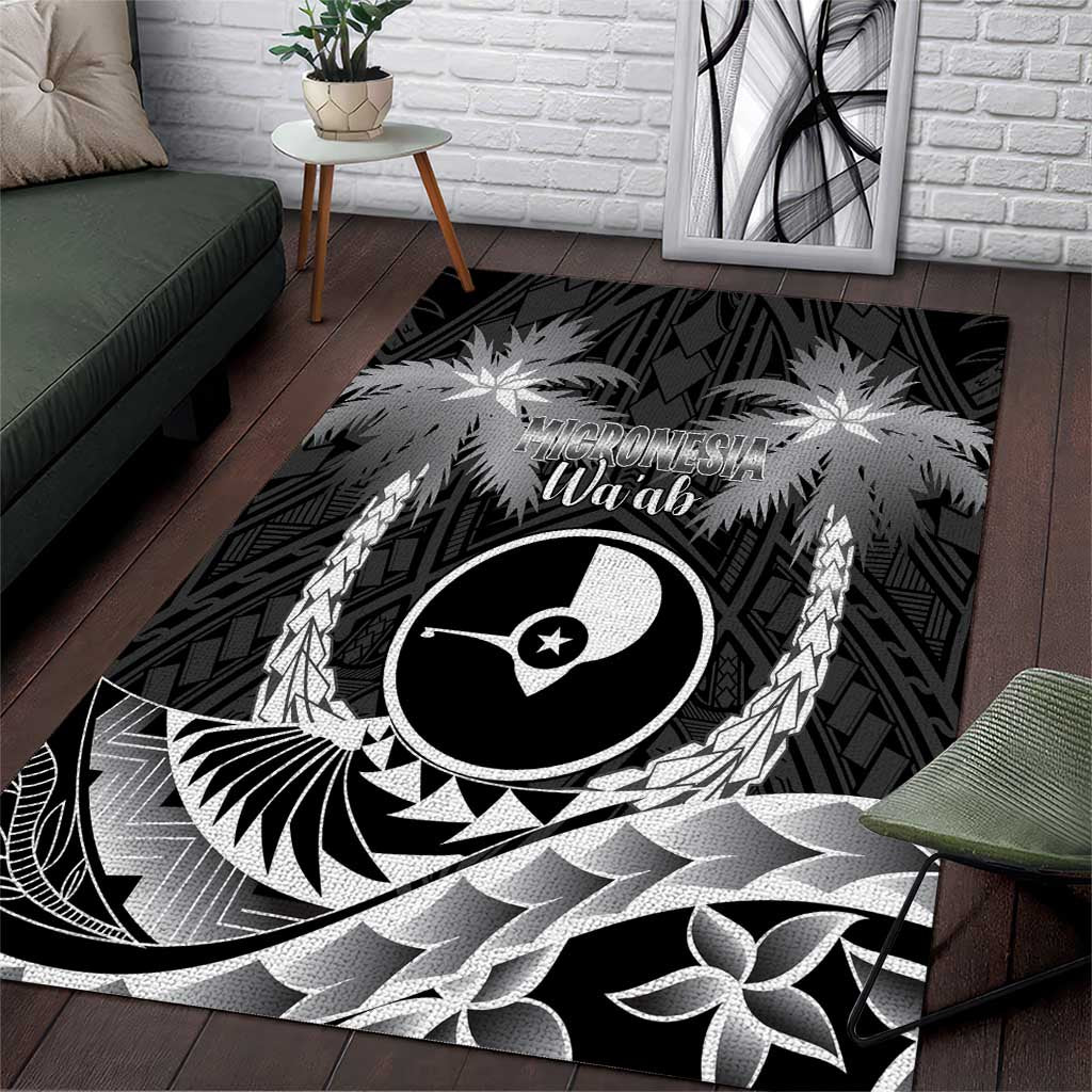 FSM Yap Day Area Rug 2025 Wa'ab Micronesia Black Color LT14 Black - Polynesian Pride