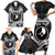 FSM Yap Day Family Matching Short Sleeve Bodycon Dress and Hawaiian Shirt 2025 Wa'ab Micronesia Black Color