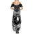 FSM Yap Day Family Matching Summer Maxi Dress and Hawaiian Shirt 2025 Wa'ab Micronesia Black Color