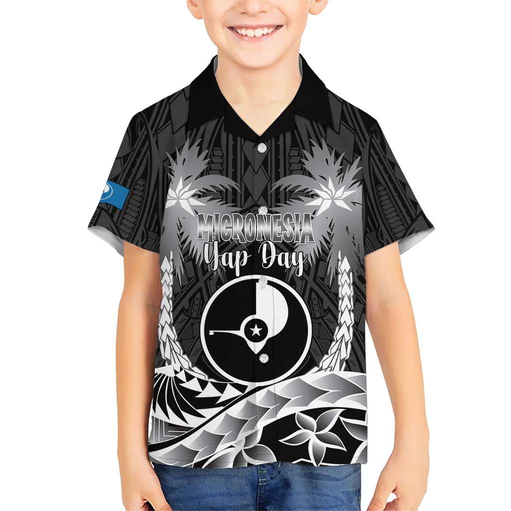 FSM Yap Day Kid Hawaiian Shirt 2025 Wa'ab Micronesia Black Color LT14 Kid Black - Polynesian Pride