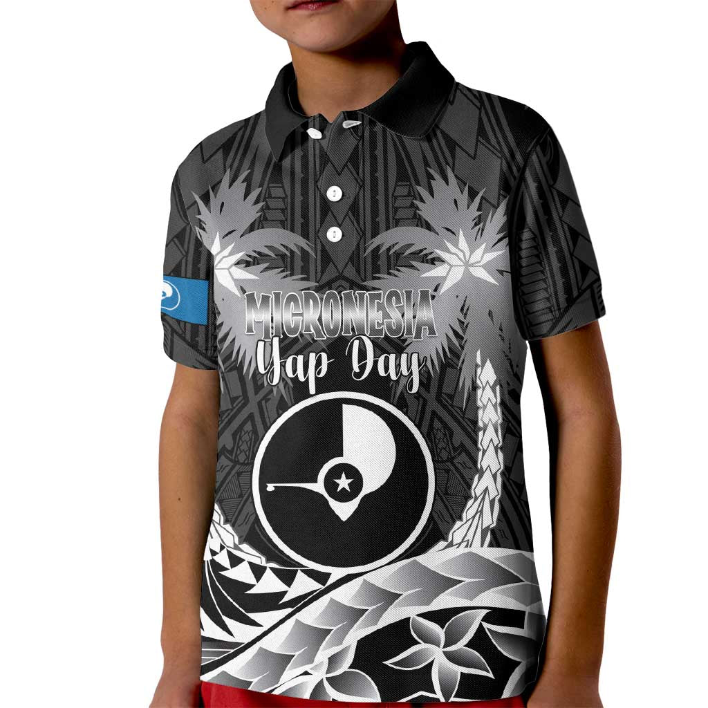 FSM Yap Day Kid Polo Shirt 2025 Wa'ab Micronesia Black Color LT14 Kid Black - Polynesian Pride