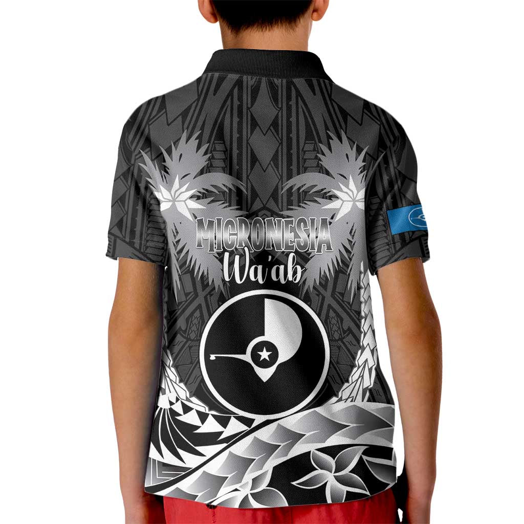 FSM Yap Day Kid Polo Shirt 2025 Wa'ab Micronesia Black Color LT14 - Polynesian Pride
