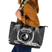 FSM Yap Day Leather Tote Bag 2025 Wa'ab Micronesia Black Color LT14 Black - Polynesian Pride