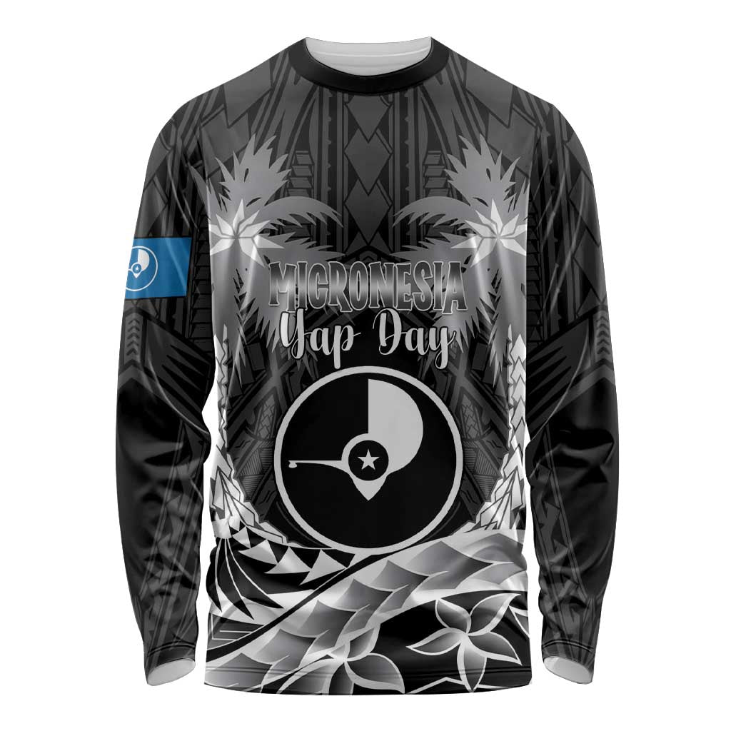 FSM Yap Day Long Sleeve Shirt 2025 Wa'ab Micronesia Black Color LT14 Unisex Black - Polynesian Pride