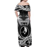 FSM Yap Day Off Shoulder Maxi Dress 2025 Wa'ab Micronesia Black Color LT14 - Polynesian Pride