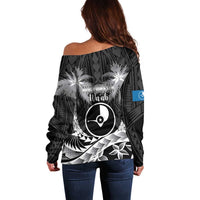 FSM Yap Day Off Shoulder Sweater 2025 Wa'ab Micronesia Black Color LT14 - Polynesian Pride