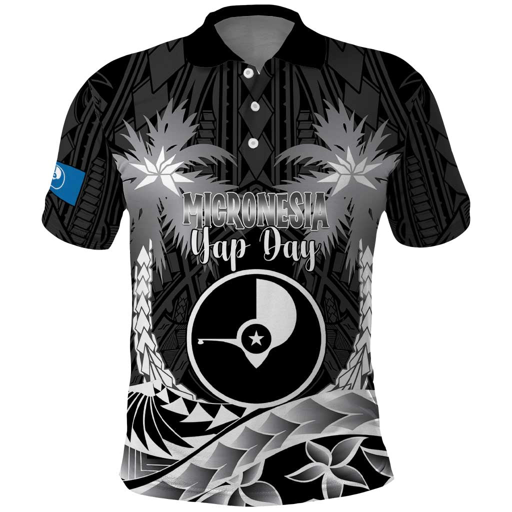 FSM Yap Day Polo Shirt 2025 Wa'ab Micronesia Black Color LT14 Black - Polynesian Pride