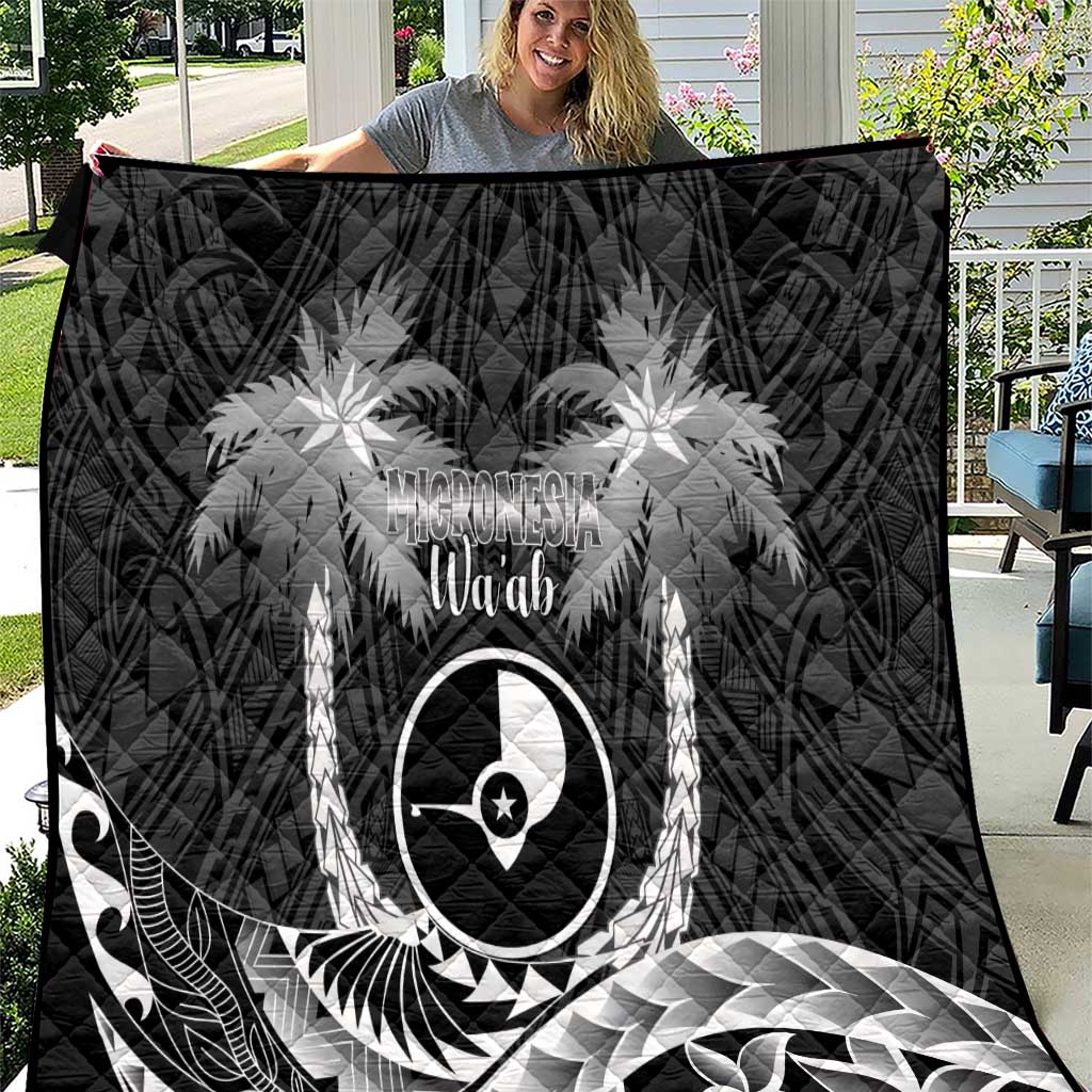 FSM Yap Day Quilt 2025 Wa'ab Micronesia Black Color LT14 Black - Polynesian Pride