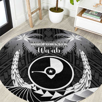 FSM Yap Day Round Carpet 2025 Wa'ab Micronesia Black Color LT14 Black - Polynesian Pride