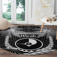 FSM Yap Day Round Carpet 2025 Wa'ab Micronesia Black Color LT14 - Polynesian Pride