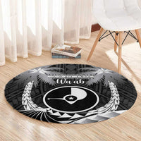 FSM Yap Day Round Carpet 2025 Wa'ab Micronesia Black Color LT14 - Polynesian Pride