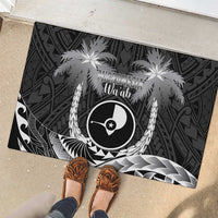 FSM Yap Day Rubber Doormat 2025 Wa'ab Micronesia Black Color LT14 - Polynesian Pride