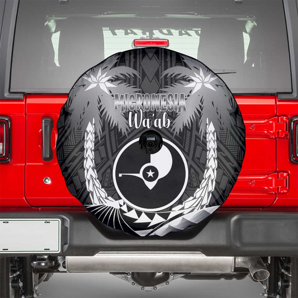 FSM Yap Day Spare Tire Cover 2025 Wa'ab Micronesia Black Color LT14 - Polynesian Pride