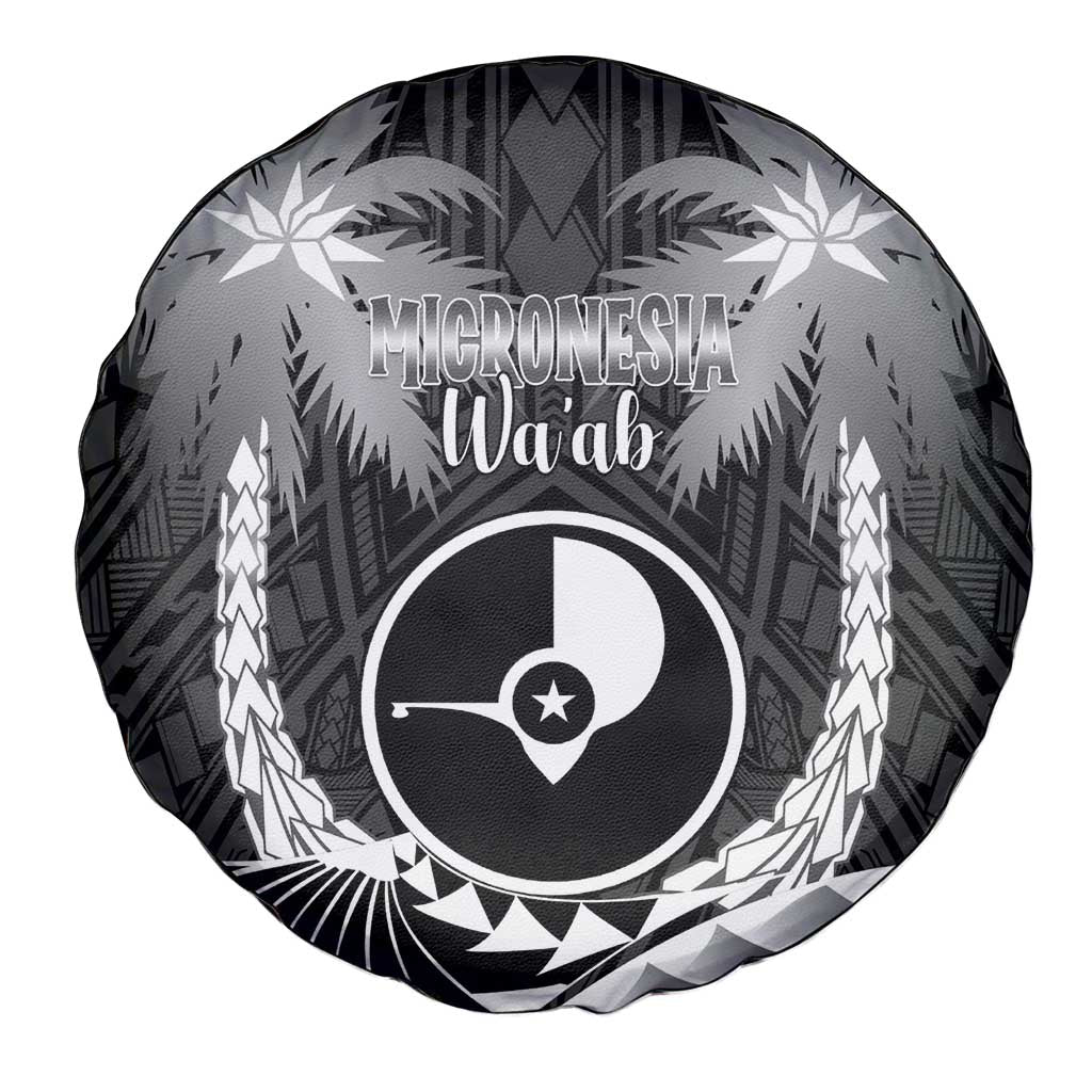 FSM Yap Day Spare Tire Cover 2025 Wa'ab Micronesia Black Color LT14 - Polynesian Pride