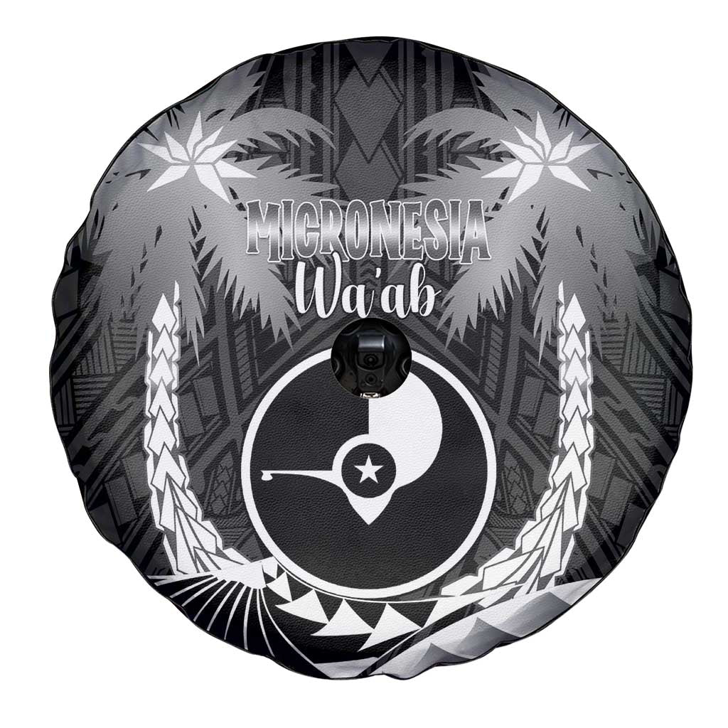 FSM Yap Day Spare Tire Cover 2025 Wa'ab Micronesia Black Color LT14 - Polynesian Pride