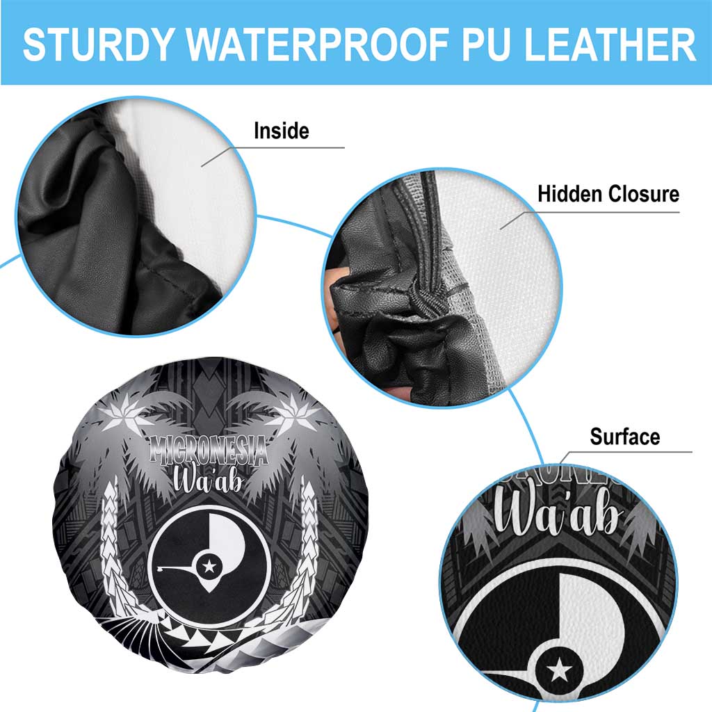 FSM Yap Day Spare Tire Cover 2025 Wa'ab Micronesia Black Color LT14 - Polynesian Pride