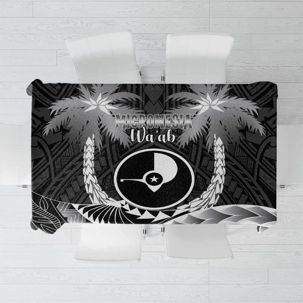 FSM Yap Day Tablecloth 2025 Wa'ab Micronesia Black Color LT14 Black - Polynesian Pride