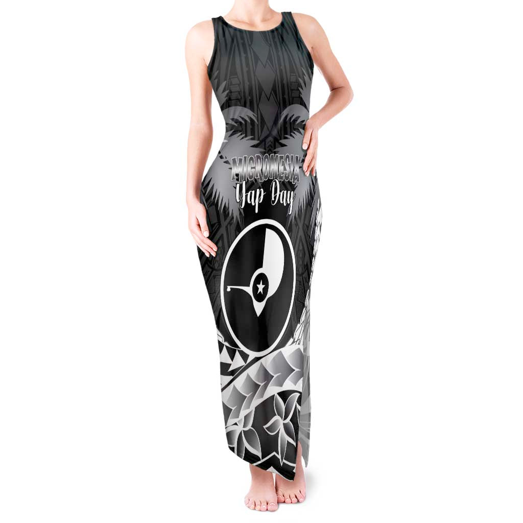 FSM Yap Day Tank Maxi Dress 2025 Wa'ab Micronesia Black Color LT14 Women Black - Polynesian Pride