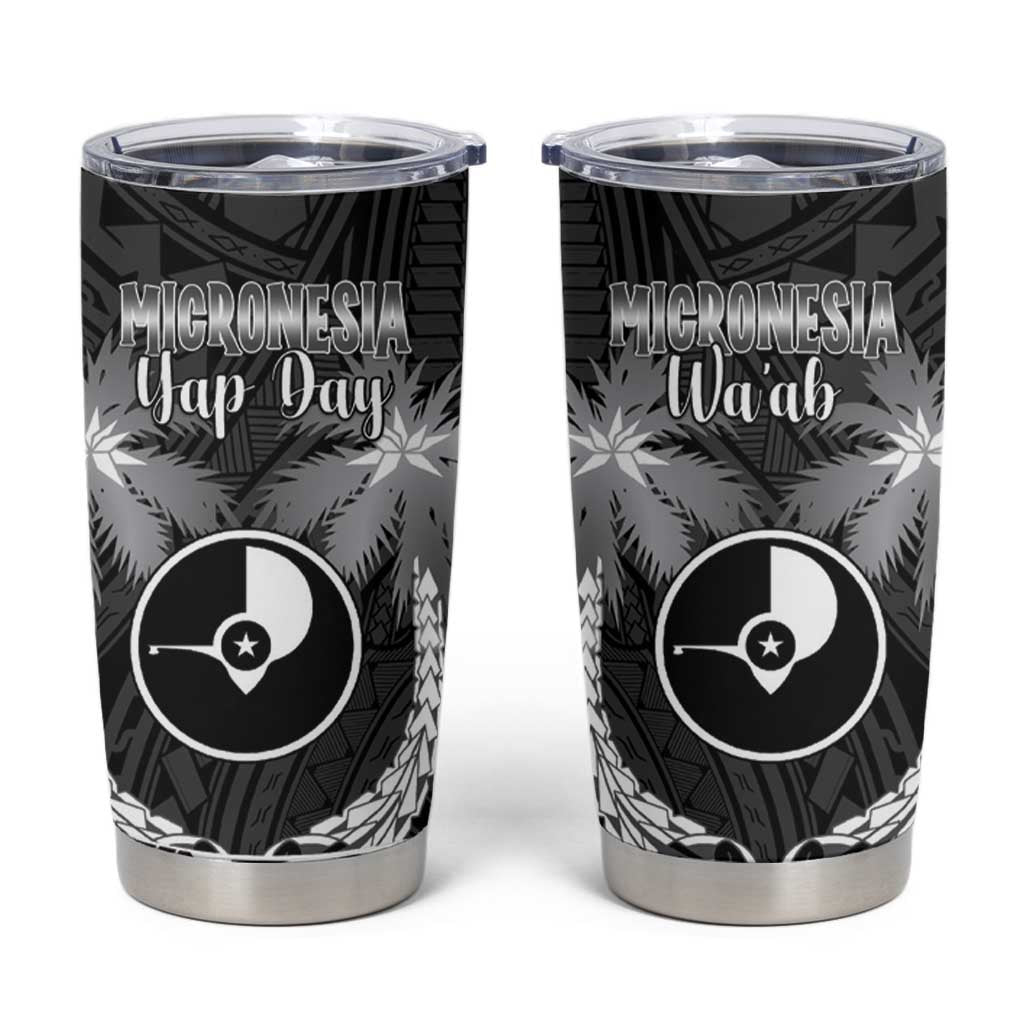 FSM Yap Day Tumbler Cup 2025 Wa'ab Micronesia Black Color LT14 Black - Polynesian Pride