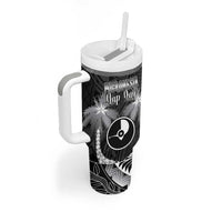FSM Yap Day Tumbler With Handle 2025 Wa'ab Micronesia Black Color LT14 - Polynesian Pride