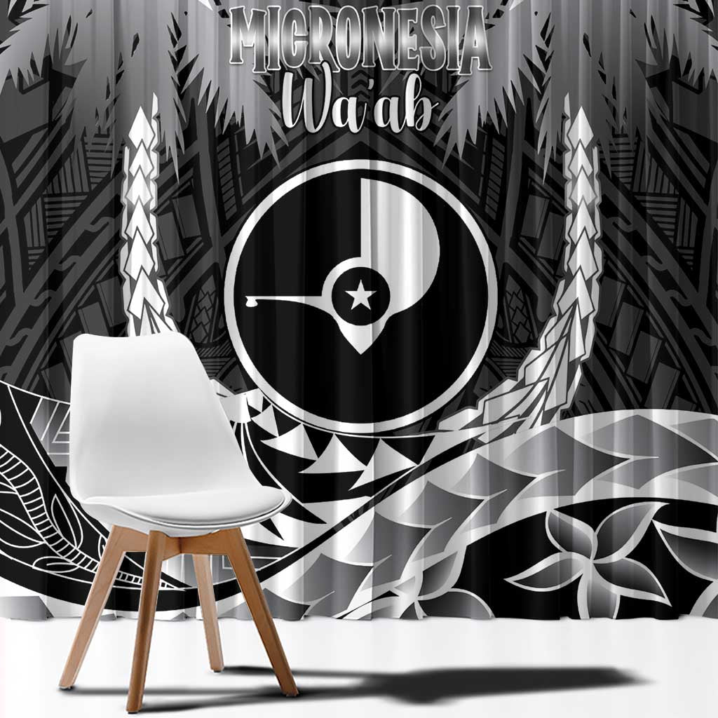 FSM Yap Day Window Curtain 2025 Wa'ab Micronesia Black Color LT14 - Polynesian Pride