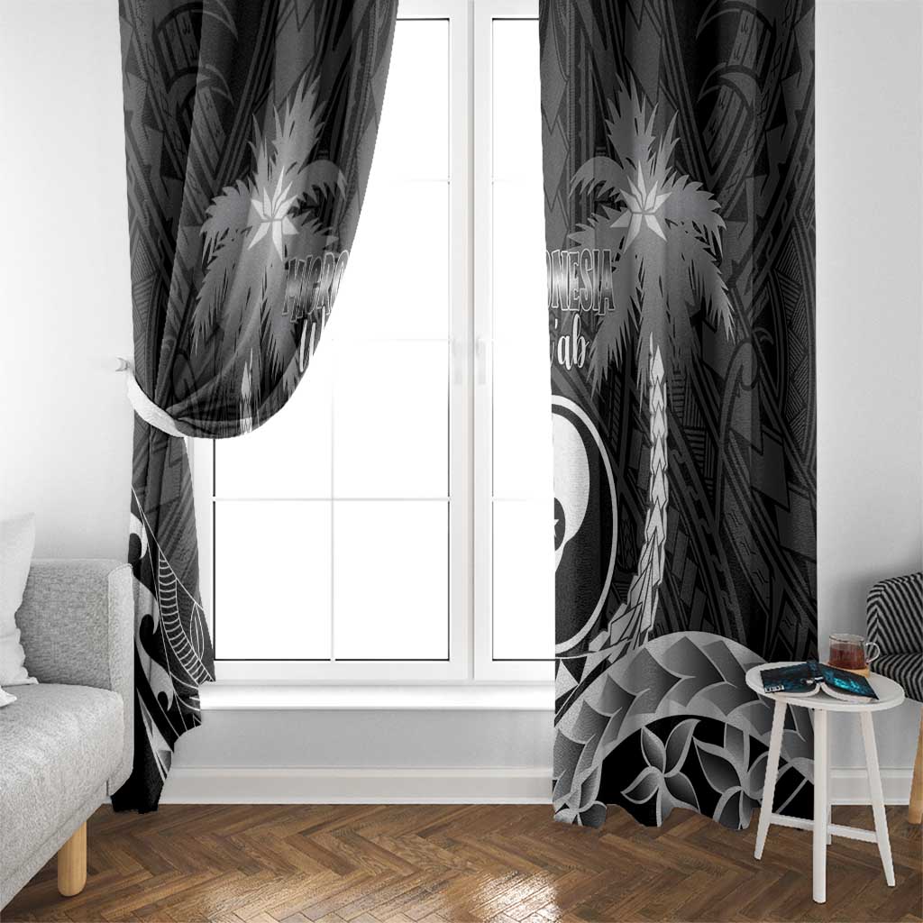 FSM Yap Day Window Curtain 2025 Wa'ab Micronesia Black Color LT14 - Polynesian Pride