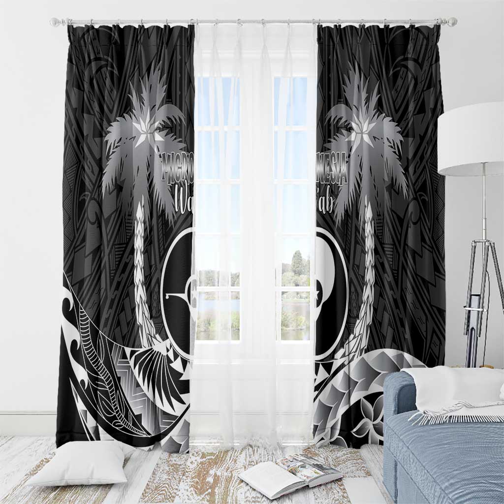 FSM Yap Day Window Curtain 2025 Wa'ab Micronesia Black Color LT14 - Polynesian Pride