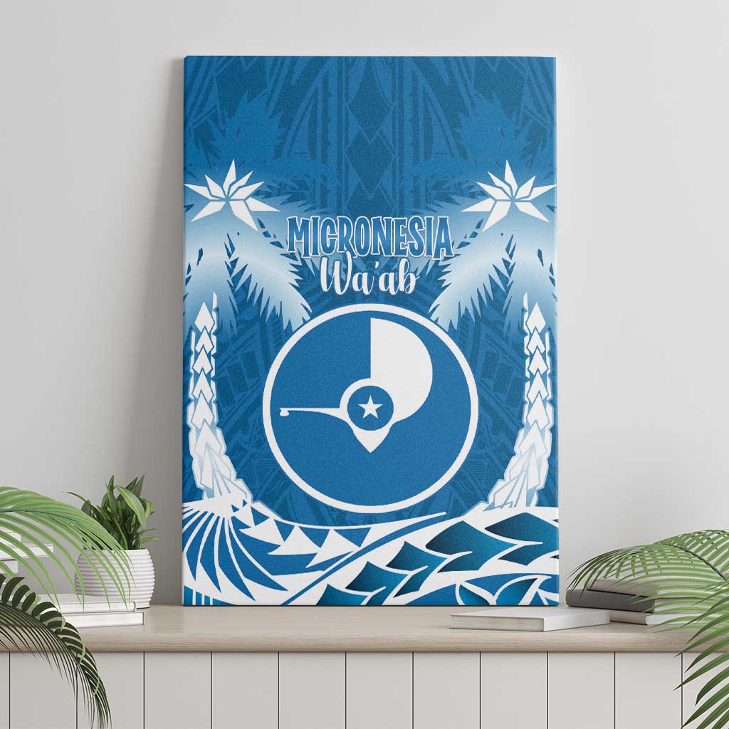 FSM Yap Day Canvas Wall Art 2025 Wa'ab Micronesia Flag Color LT14 - Polynesian Pride