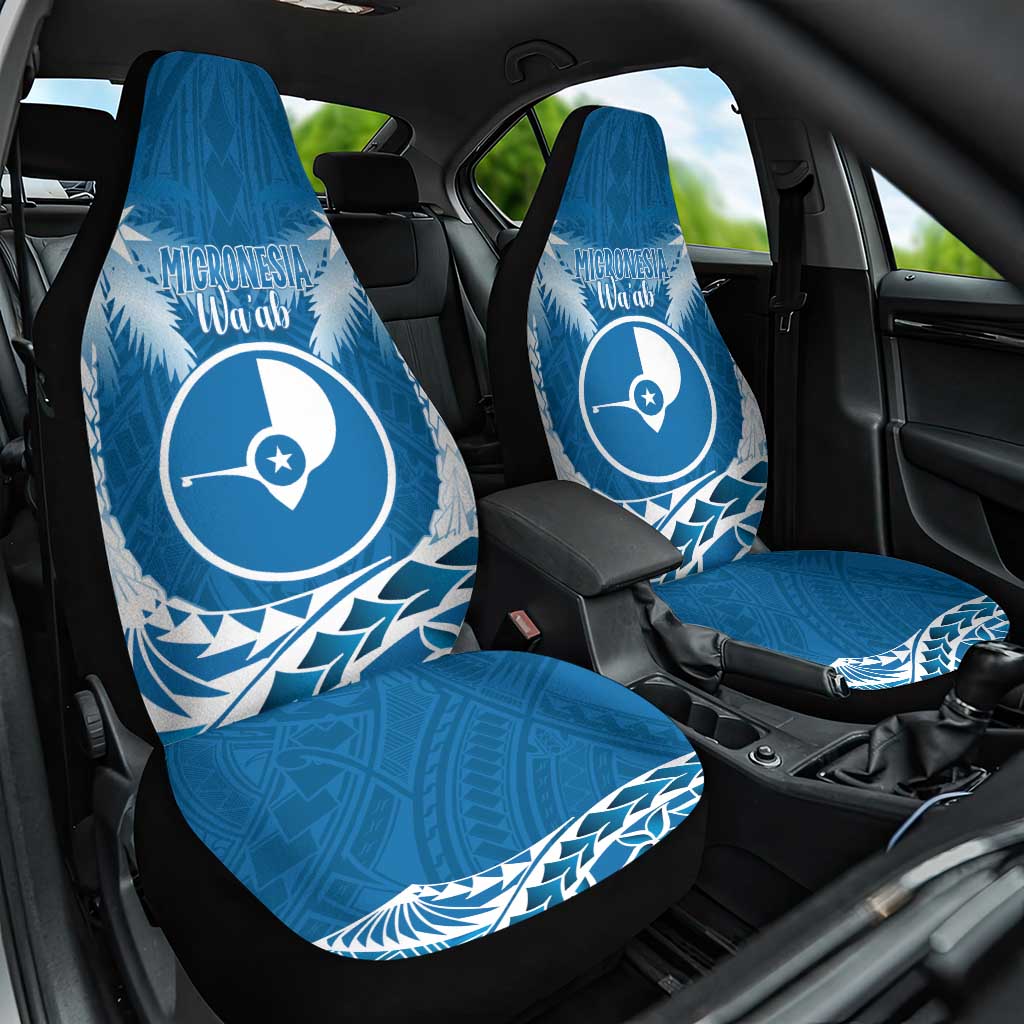 FSM Yap Day Car Seat Cover 2025 Wa'ab Micronesia Flag Color LT14 One Size Blue - Polynesian Pride