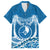 FSM Yap Day Family Matching Off Shoulder Short Dress and Hawaiian Shirt 2025 Wa'ab Micronesia Flag Color