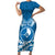 FSM Yap Day Family Matching Short Sleeve Bodycon Dress and Hawaiian Shirt 2025 Wa'ab Micronesia Flag Color