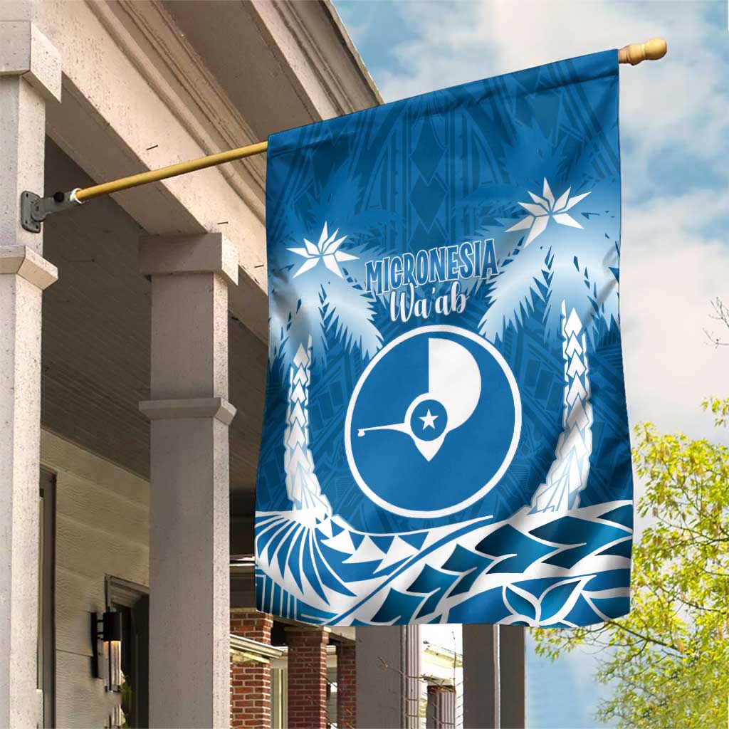 FSM Yap Day Garden Flag 2025 Wa'ab Micronesia Flag Color LT14 House Flag Blue - Polynesian Pride