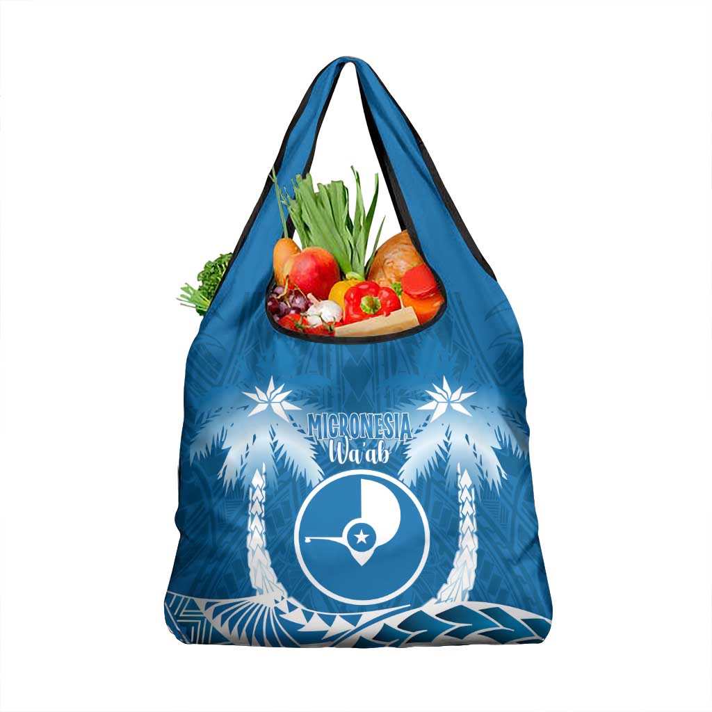 FSM Yap Day Grocery Bag 2025 Wa'ab Micronesia Flag Color LT14 1-pack One Size Blue - Polynesian Pride