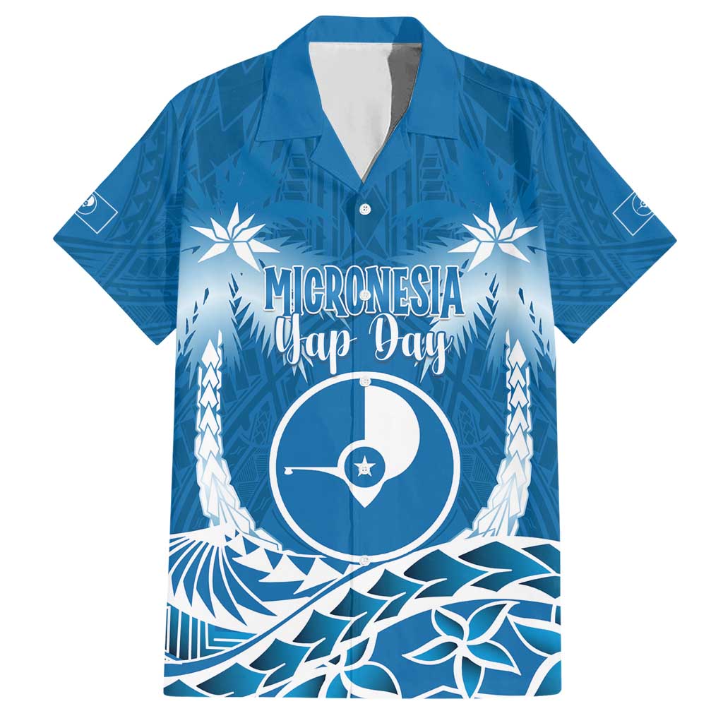 FSM Yap Day Hawaiian Shirt 2025 Wa'ab Micronesia Flag Color LT14 Blue - Polynesian Pride