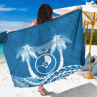 FSM Yap Day Sarong 2025 Wa'ab Micronesia Flag Color LT14 One Size 44 x 66 inches Blue - Polynesian Pride