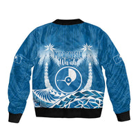 FSM Yap Day Sleeve Zip Bomber Jacket 2025 Wa'ab Micronesia Flag Color LT14 - Polynesian Pride