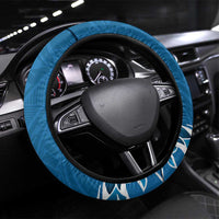 FSM Yap Day Steering Wheel Cover 2025 Wa'ab Micronesia Flag Color LT14 Universal Fit Blue - Polynesian Pride