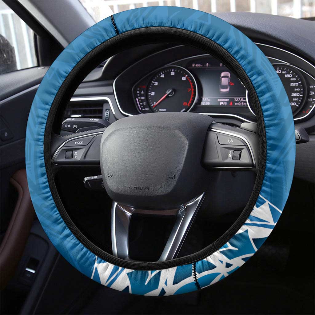 FSM Yap Day Steering Wheel Cover 2025 Wa'ab Micronesia Flag Color LT14 - Polynesian Pride