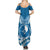 FSM Yap Day Summer Maxi Dress 2025 Wa'ab Micronesia Flag Color