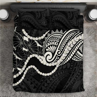 Aloha Hawaii Kalo Pikake Lei Bedding Set Chest Tattoo Black Hawaiian Pattern LT14 Black - Polynesian Pride