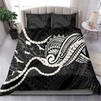 Aloha Hawaii Kalo Pikake Lei Bedding Set Chest Tattoo Black Hawaiian Pattern LT14 - Polynesian Pride
