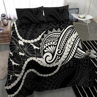 Aloha Hawaii Kalo Pikake Lei Bedding Set Chest Tattoo Black Hawaiian Pattern LT14 - Polynesian Pride