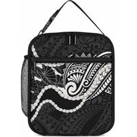 Aloha Hawaii Kalo Pikake Lei Lunch Bag Chest Tattoo Black Hawaiian Pattern